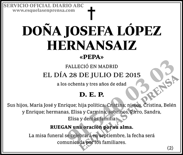 Josefa López Hernansaiz